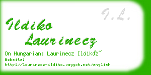 ildiko laurinecz business card